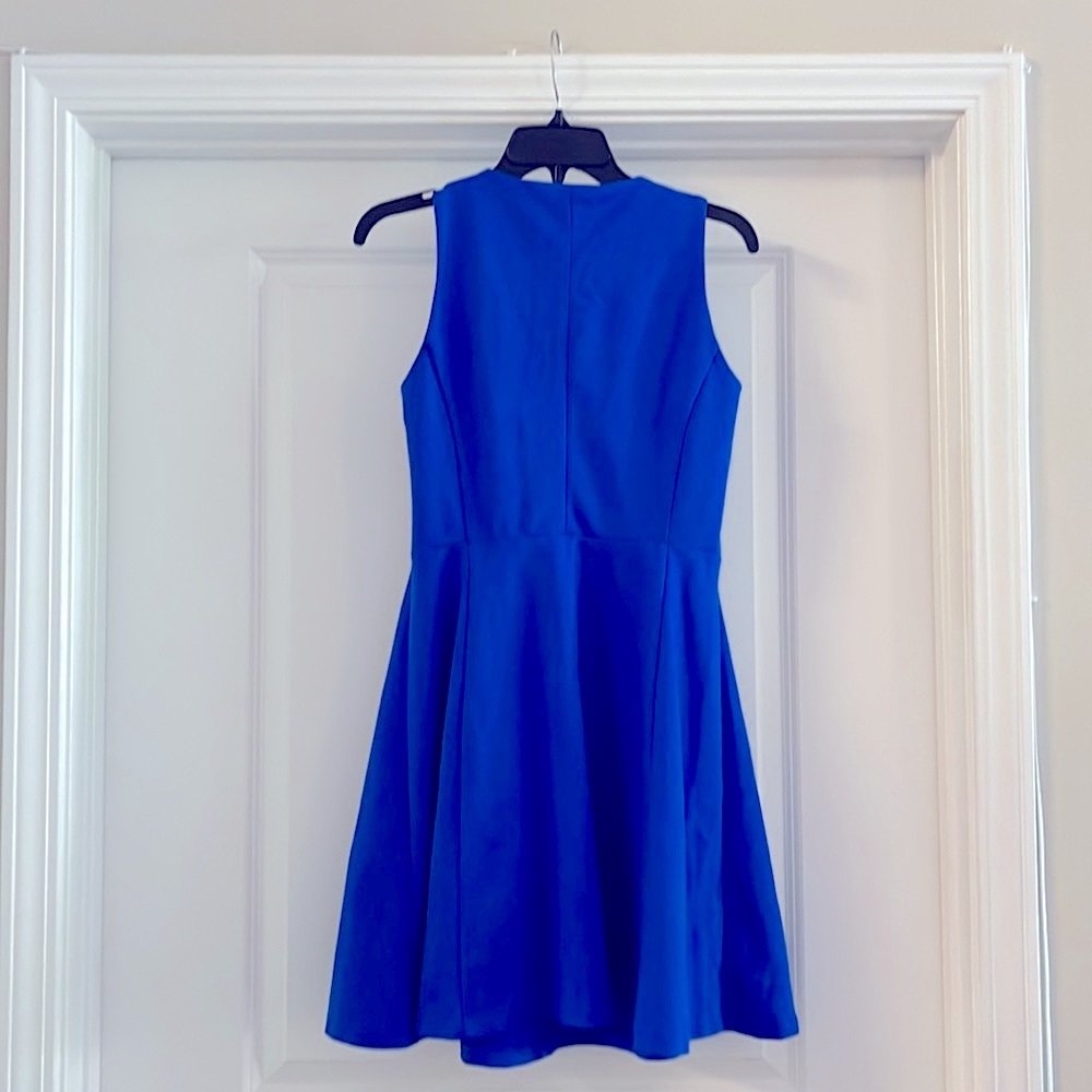 Michael Kors Women’s Dress Blue Zipper Cocktail Party Wedding Summer - Picture 2 of 5